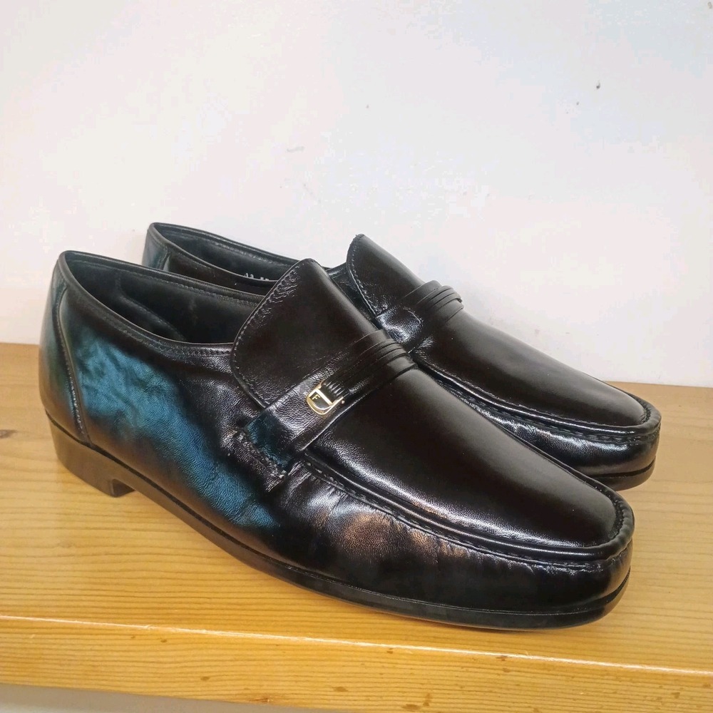 Men's Florsheim Riva Black Leather Slip-On Shoes 17088 01 Size 13 5E Extra Wide